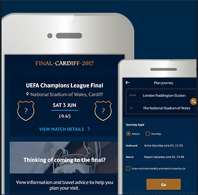 The UEFA Champions League 2017 Cardiff Travel App